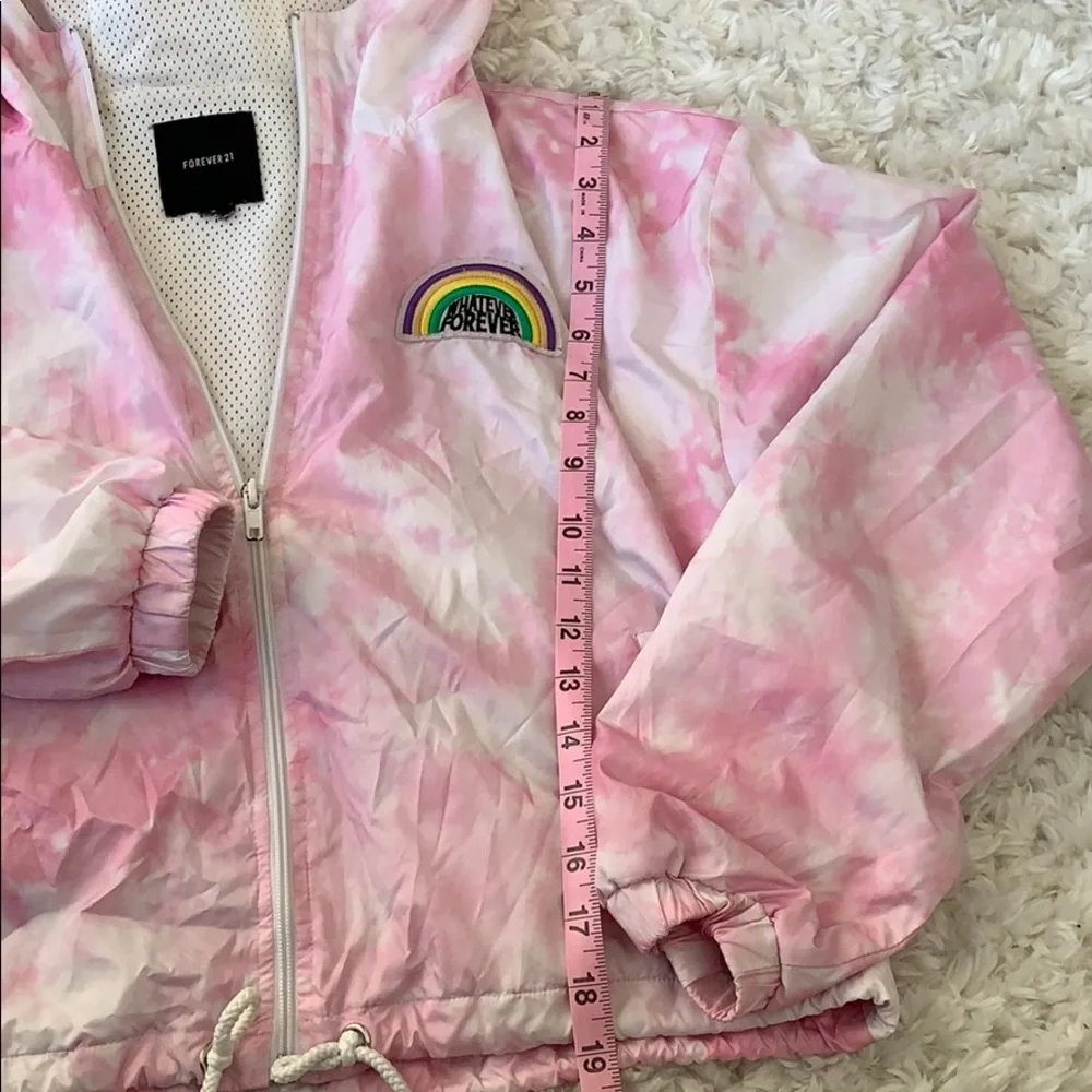 ✨ Forever 21 Pink Tie-Dye Windbreaker Jacket ✨ Medium